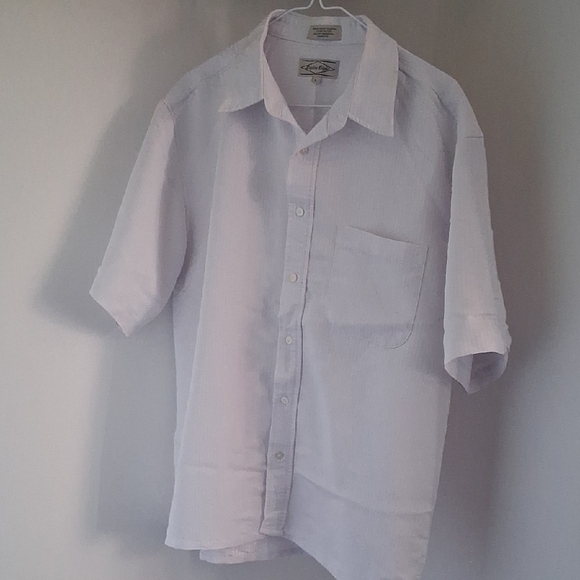 Men's White Short Sleeve Shirt - Picture 1 of 3